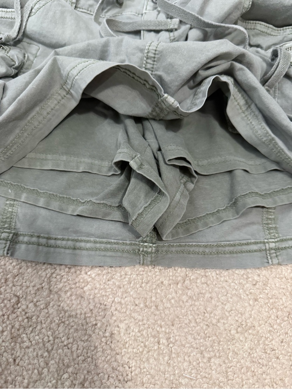 American Eagle Outfitters Olive Green Cargo Skort with Drawstring - Picture 5 of 6